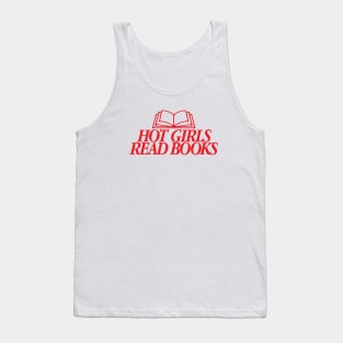 Hot Girls Read Books Red Tank Top